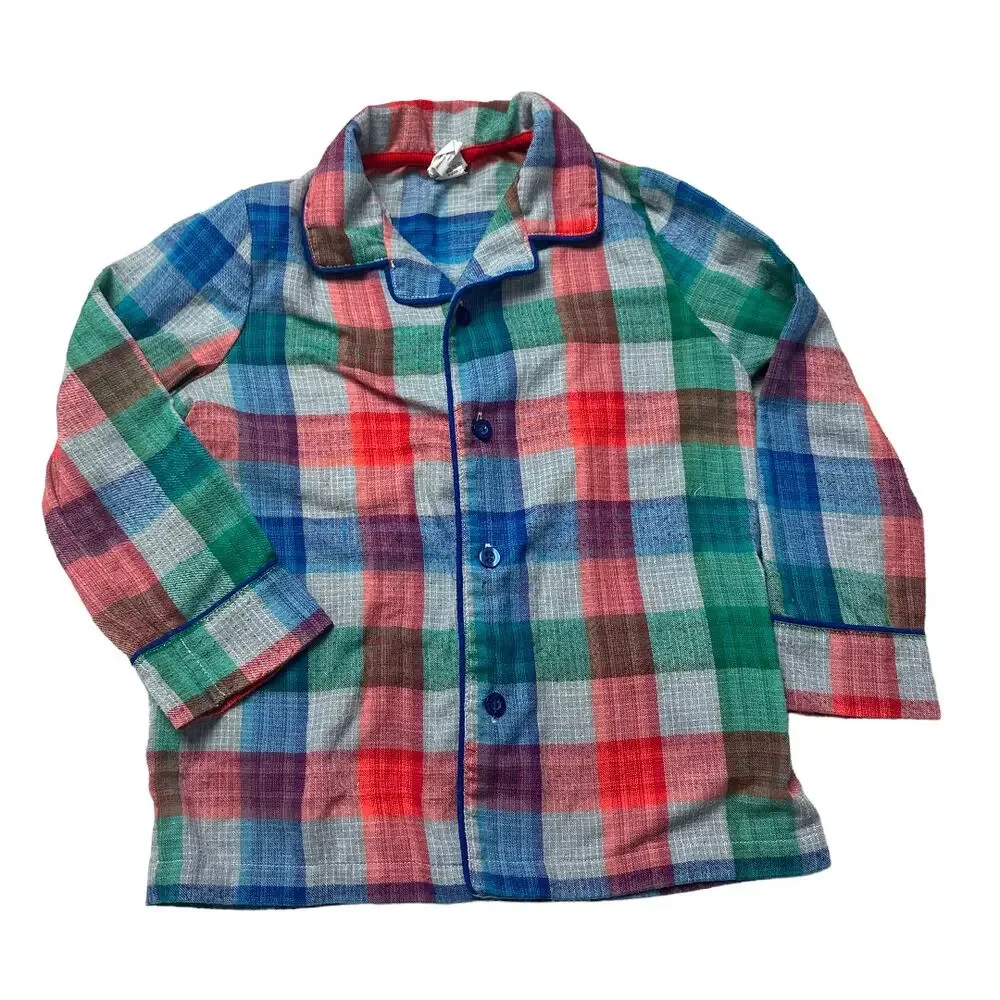 Gymboree Plaid Lightweight Flannel PJs Pajama Set Boys S 5 6 Holiday Christmas